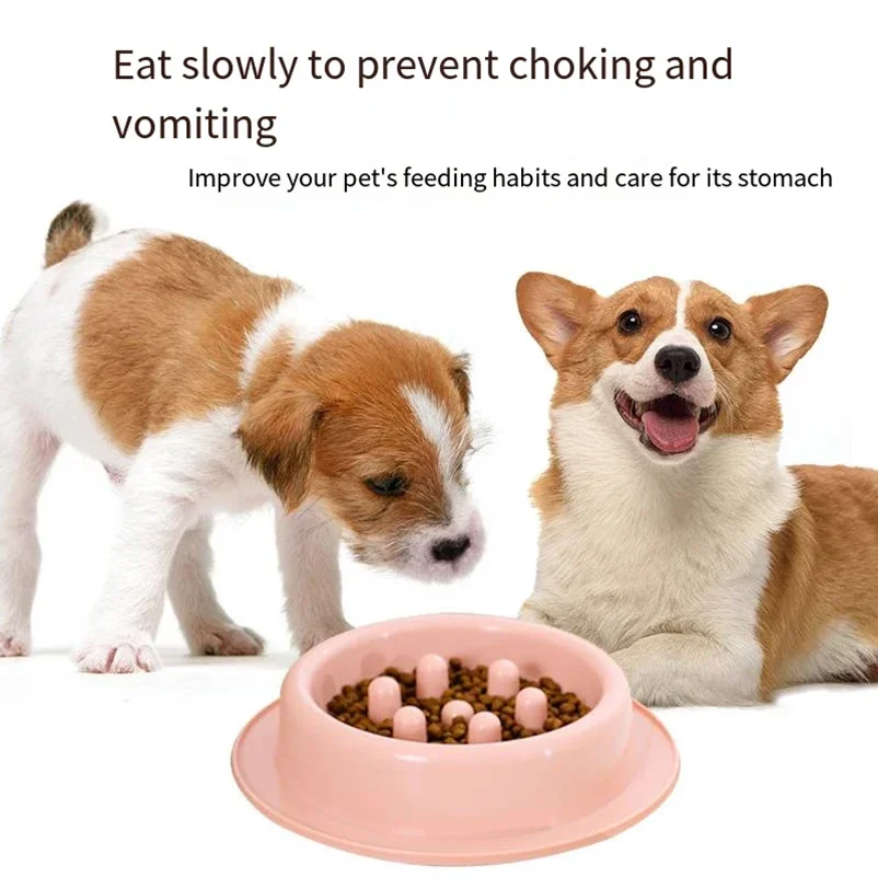 وعاء تغذية بطيء مضاد للاختناق للكلاب الأليفة؛ وعاء للقطط لمنع التناثر والاختناق مستلزمات الحيوانات الأليفة وعاء تغذية بطيء للكلاب وعاء للقطط