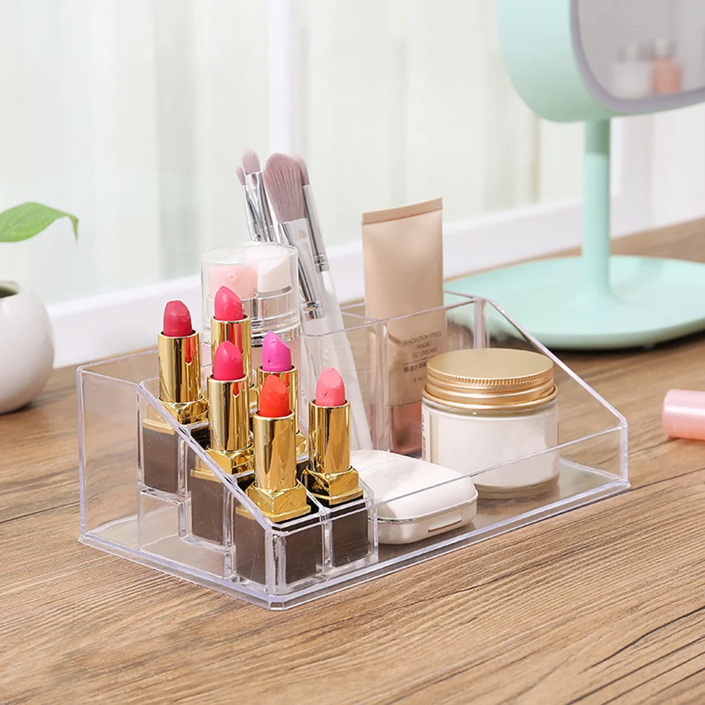 Cosmetics Storage Box Makeup Storage Box Transparent Acrylic Desktop Lipsticks Holder Organizer Display Stand Organizer