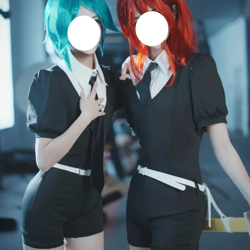 

Anime Phosphophyllite Cosplay Costume Cinnabar Cos White Black White Jumpsuit with Accessories Full Set for Women Theme Party