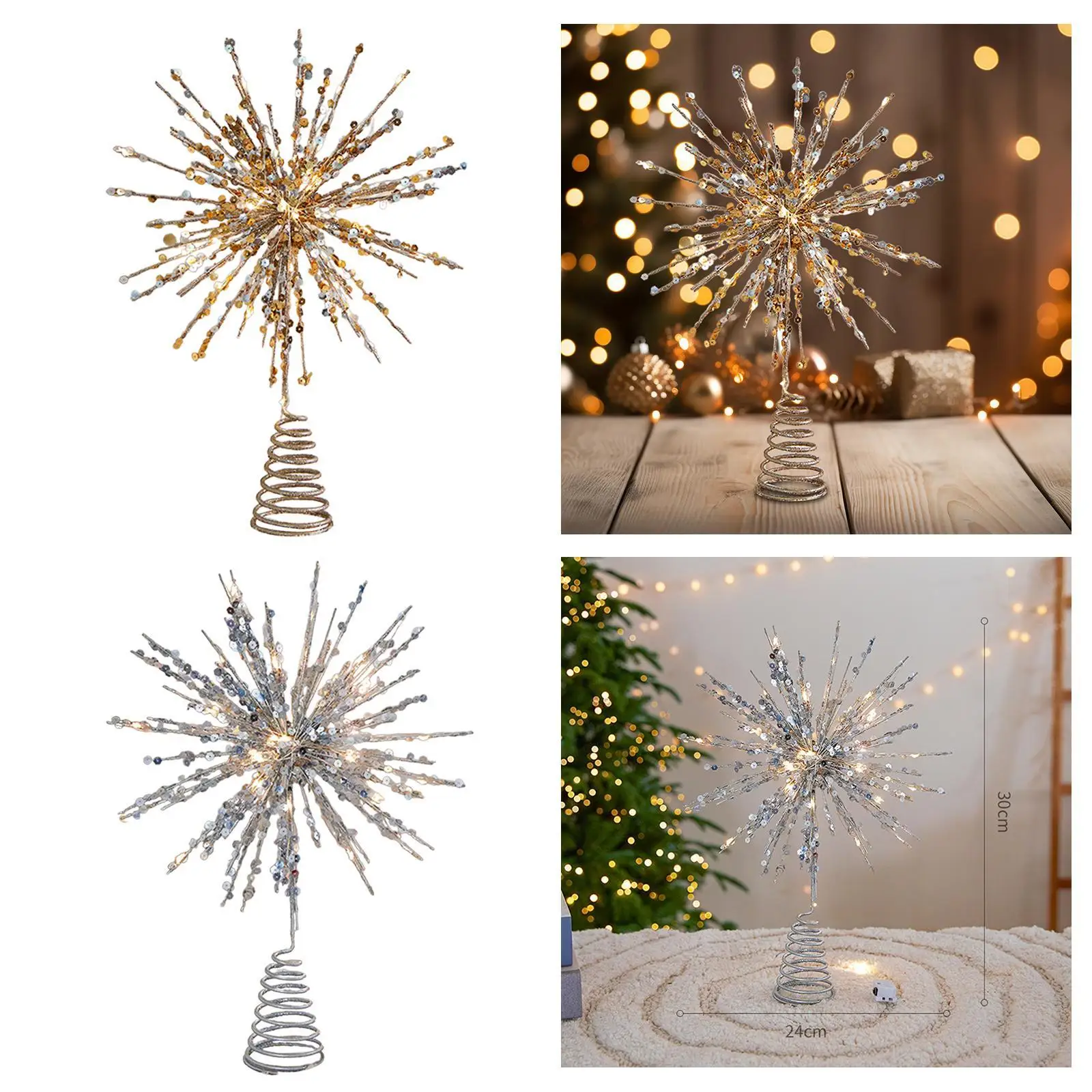 Kerstboom Topper Geschenken Feestartikelen Glittered Treetop