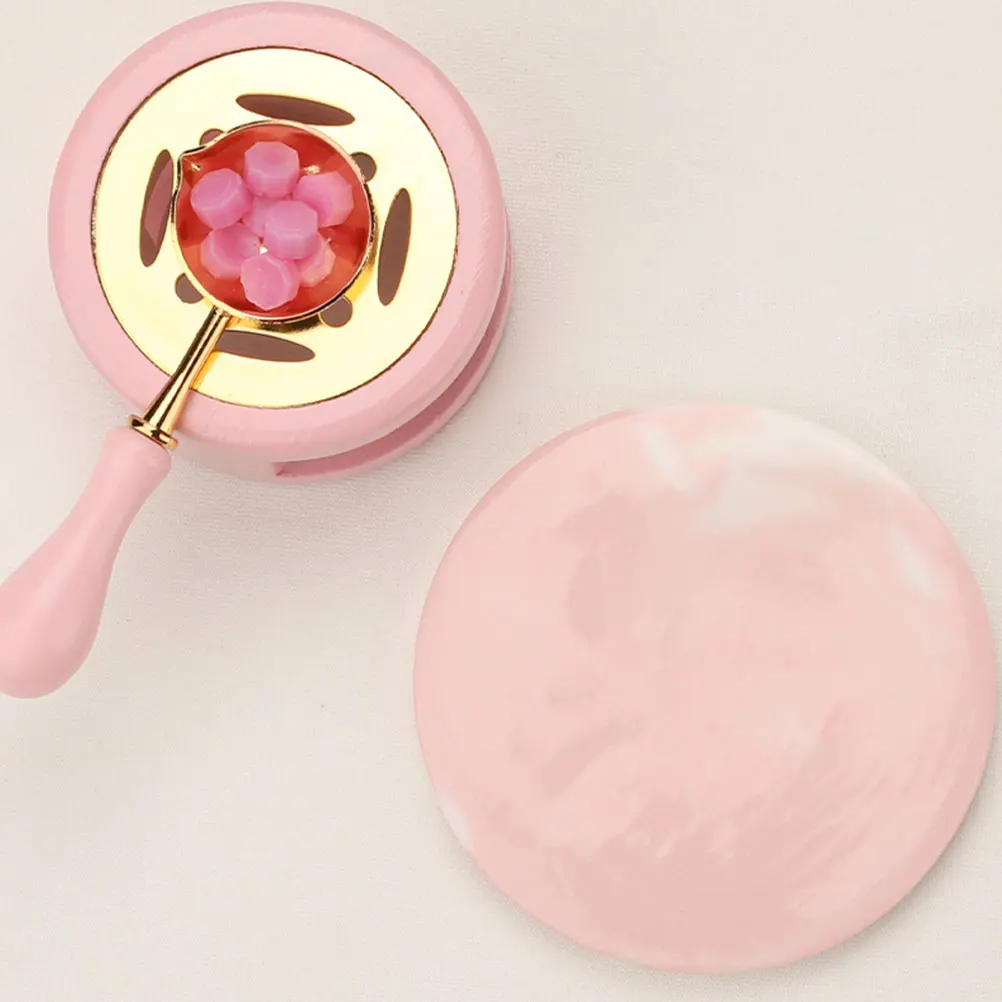 

2Pcs Seal Wax Plate Marble Pattern Heat Resistant Backing Board for Wax Seal Stamp Sealing Pad Multifunctional Drink Coaster