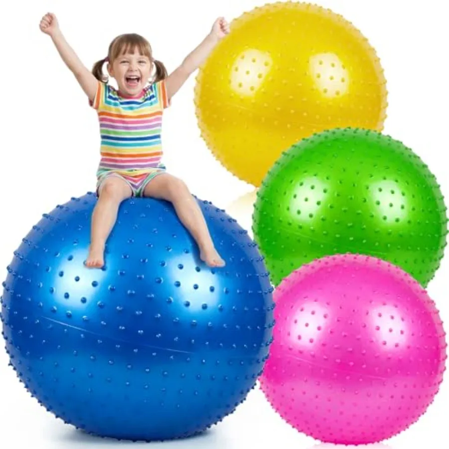 

Knobby Balls Bouncy Spiky Sensory Ball Bulk Soft Inflatable Massage Stress Plastic Toy for School Party Play Indoor Outdoor
