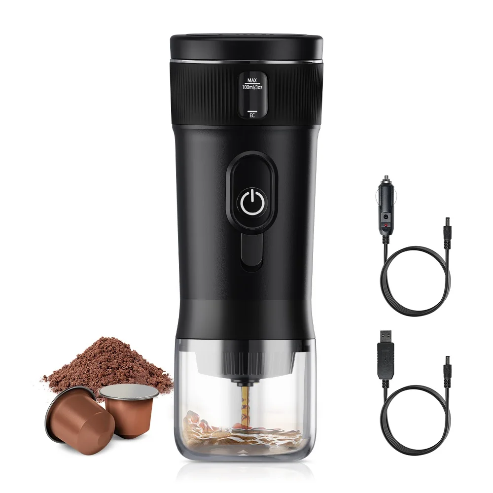 

2 in 1 Function Wireless Heated Electric Espresso Machine Portable Coffee Machine Rechargeable Handheld Coffee Cup 5bar