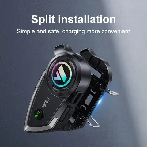 Y80 Motorcykelhjälm Bluetooth-headset Trådlöst V5.3 Handsfree-samtal Musikhörlurar för Motorcykelförare GPS Vattentäta Hörlurar 8 best sales y80 - №3