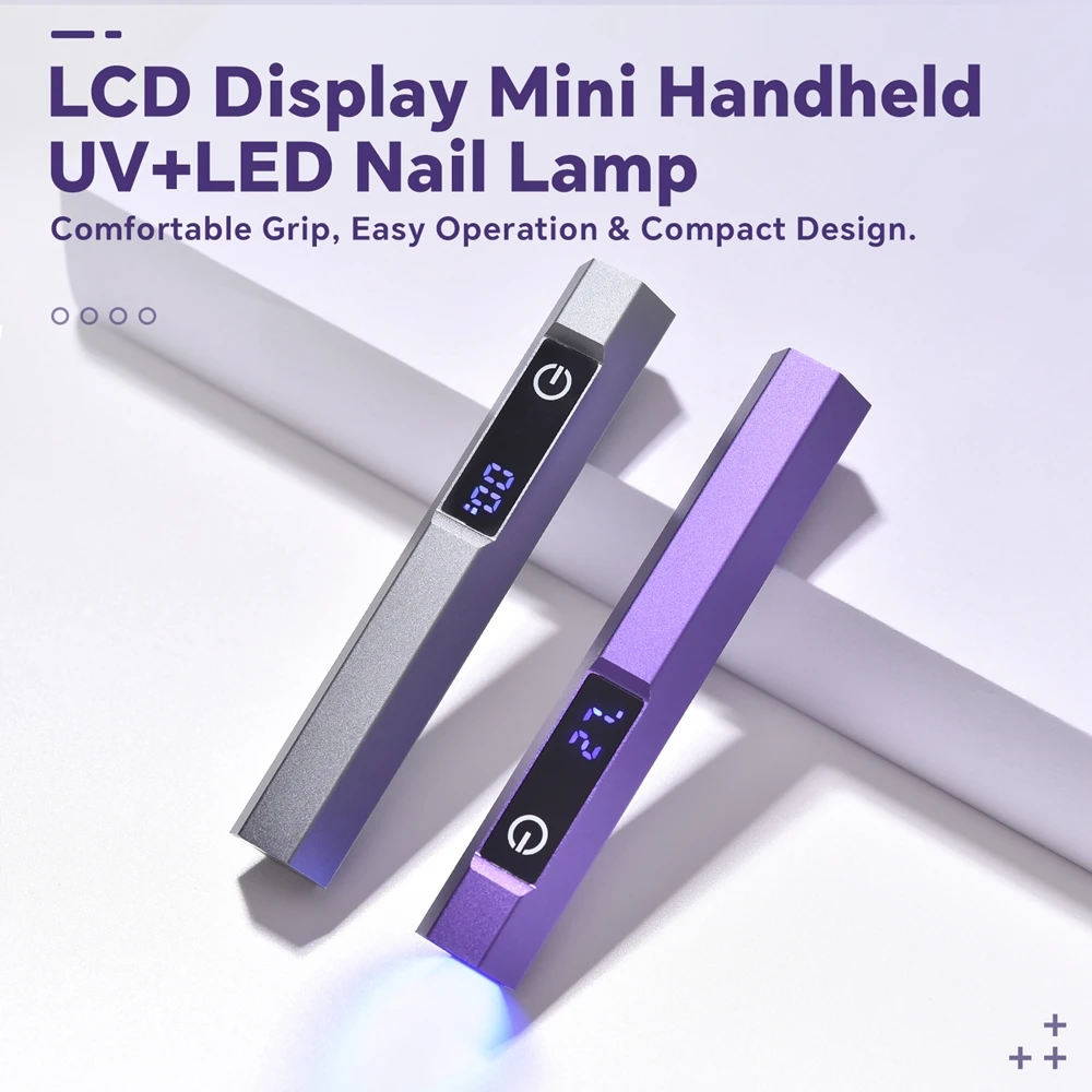 Nail UV LED Lamp Portable Nail Gel Polish Quick Dryer Handheld Mini Light with LED Display Show 2 Timer Mode Manicure Machine