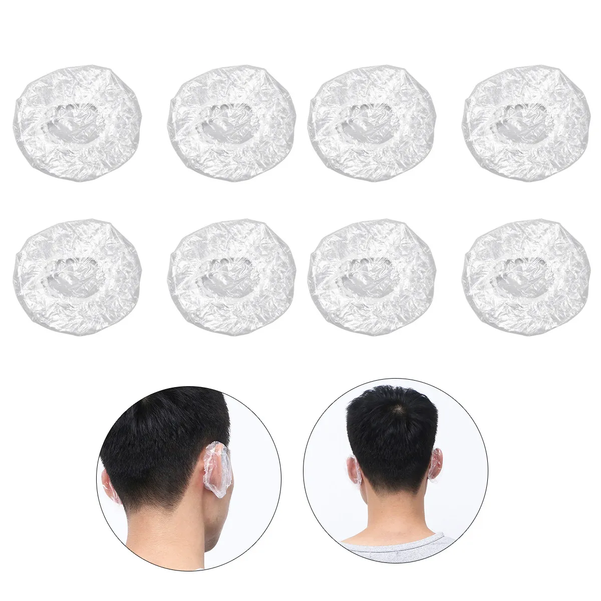 

100Pcs Eva Waterproof Ear Protectors Transparent Ear Covers for Hair Dye Shower Salon Use Noise Reduction Disposable Earmuff