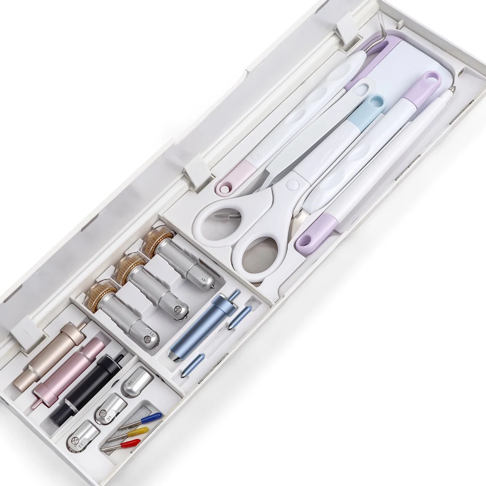 Conjunto de 4 Peças de Organizadores de Ferramentas para Cricut Maker 3 e Kit de Ferramentas de Desbaste Maker, Bandeja, Suporte para Lâminas e Organizador de Acessórios de Pontas