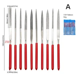 10Pcs Diamond Needle File for Metal Glass Wood Stone Grinding Polishing