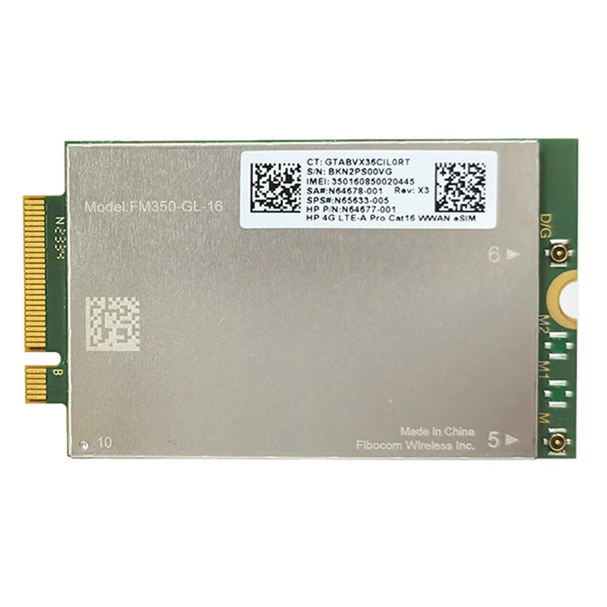 

A49T FM350--16 Модуль M.2 4G LTE Cat16 Модуль 1 Гбит/с FDD-LTE TDD-LTE WWAN 4G Карта для X14 X16 Ryzen Edition 830 G8