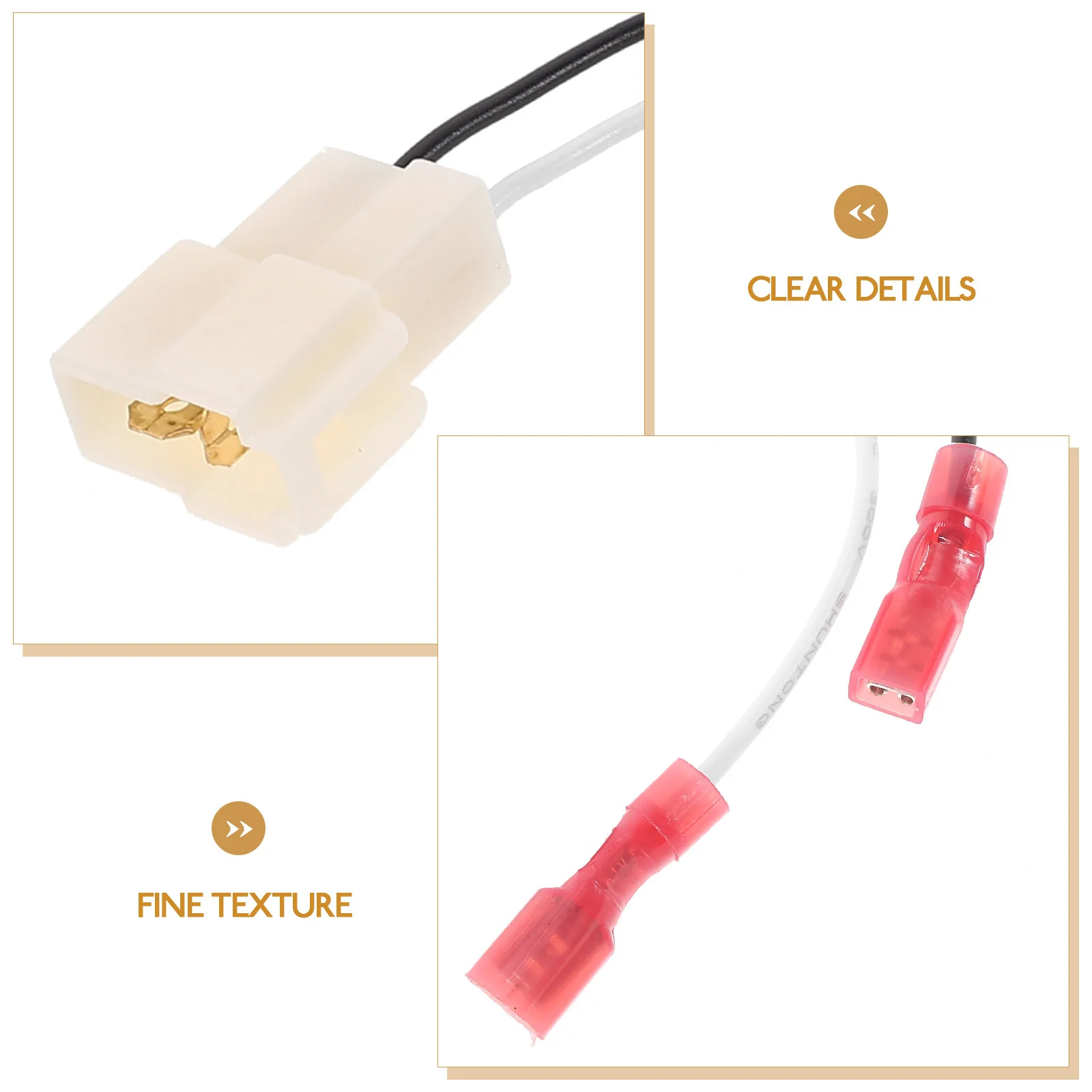 

1Pair Speaker Wire Harness Adapter Plug and Play Car Accessory No Soldering Required Durable Plastic Material Multiple Car