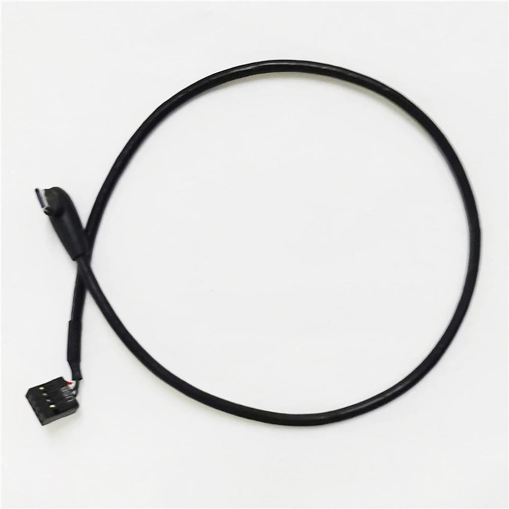 9-pin USB Conetor to Type C Bend Head Cable Motherboard Serial Port Secondary Screen Bbuilt-in Chassis Connection Wire