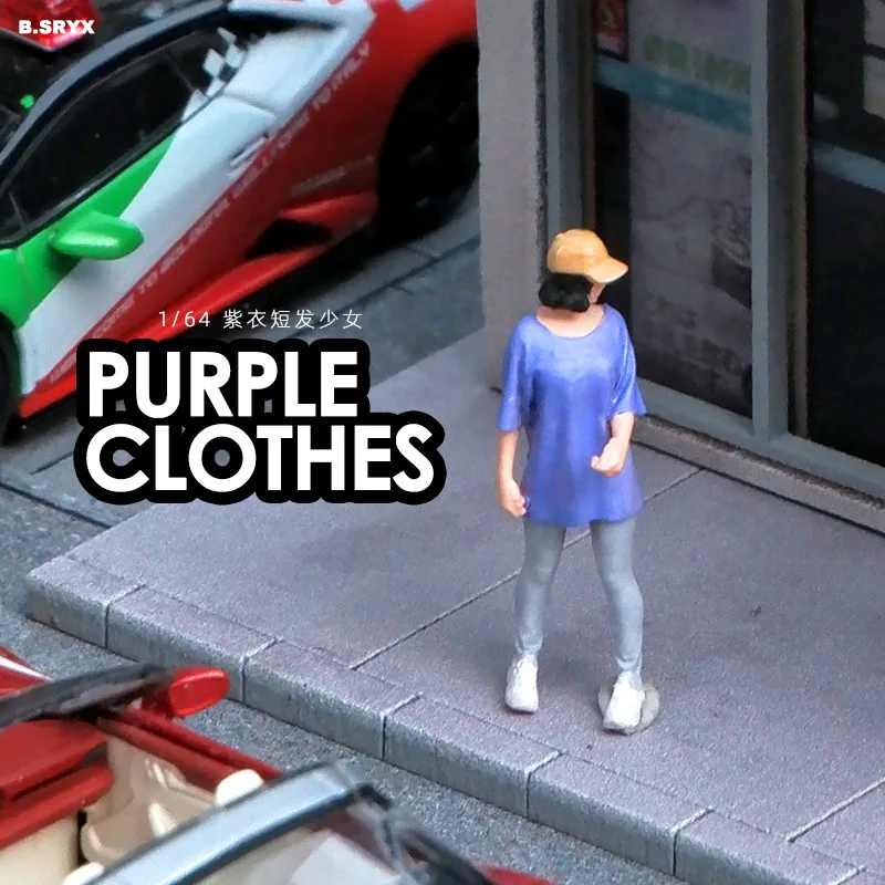 1:64 Anime Hoed Meisje Mini Pop Figuur Model miniatuur Fotografie rekwisieten Scène Model DIY Zand tafel landschapsarchitectuur ornament Gift