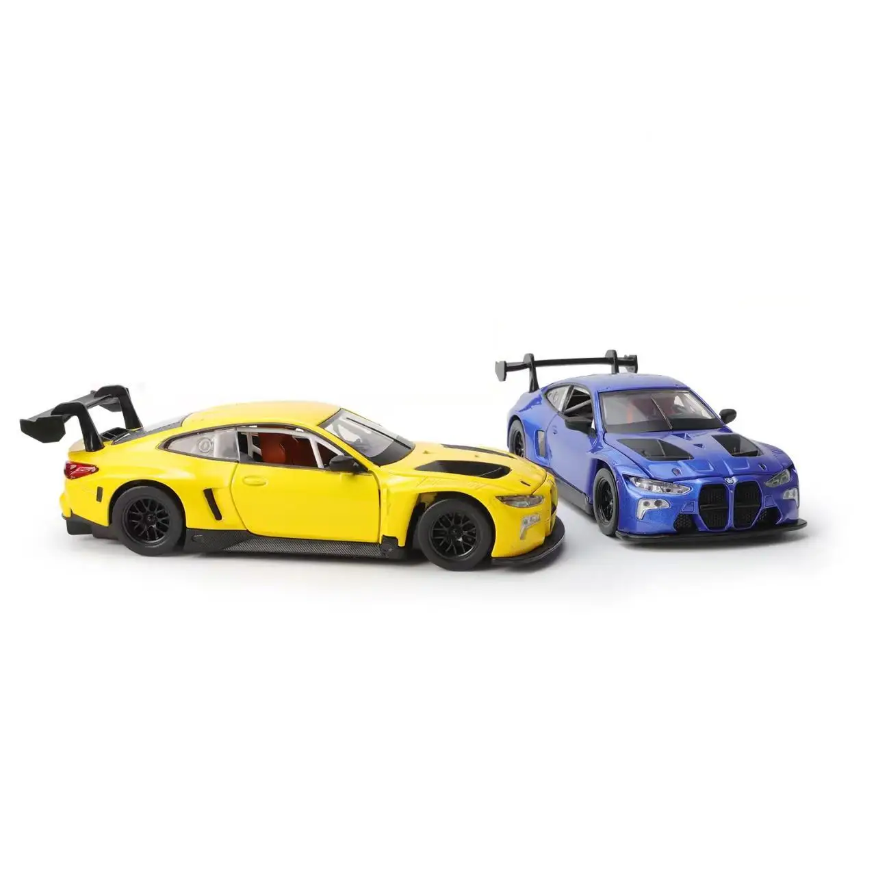 1/32 BMW M4 GT3 Racewagen CCA Speelgoedautomodel voor kinderen Gegoten voertuig Miniatuur Trek Geluid en licht Collectie Cadeau Jongens