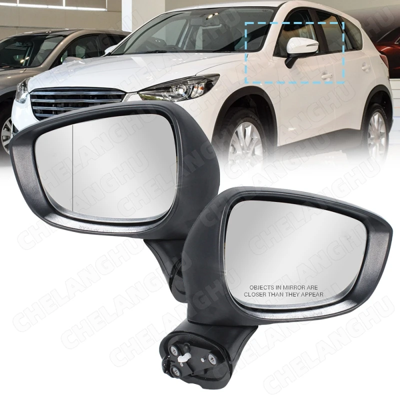 

1Pair For Mazda CX-5 2015 2016 Car-styling 6-Pin Rearview Mirror Assembly With Heat Paintable Turn Lamp MA1320208 MA1321208