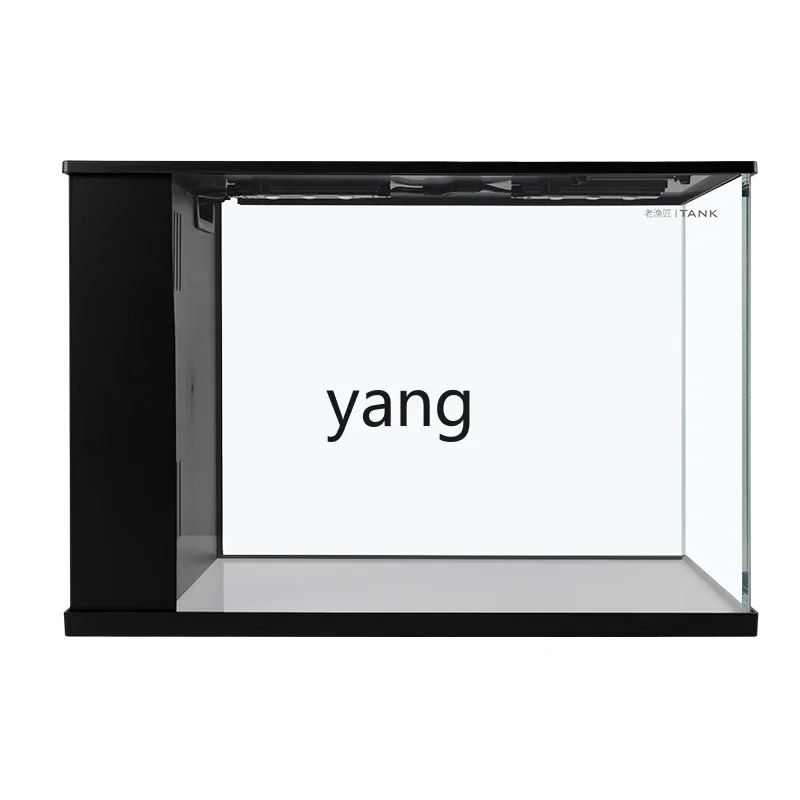 

ZL ultra-white glass small fish tank living room floor ecological aquarium