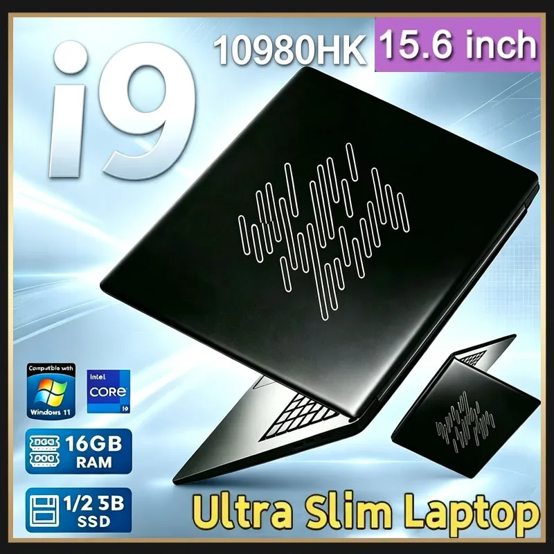 15.6inch Potrable Laptop Intel Core I9 10980HK Computer Windows 11 Pro Gaming Laptops 16GB RAM 4K 1TB 2TB SSD Notebook PC