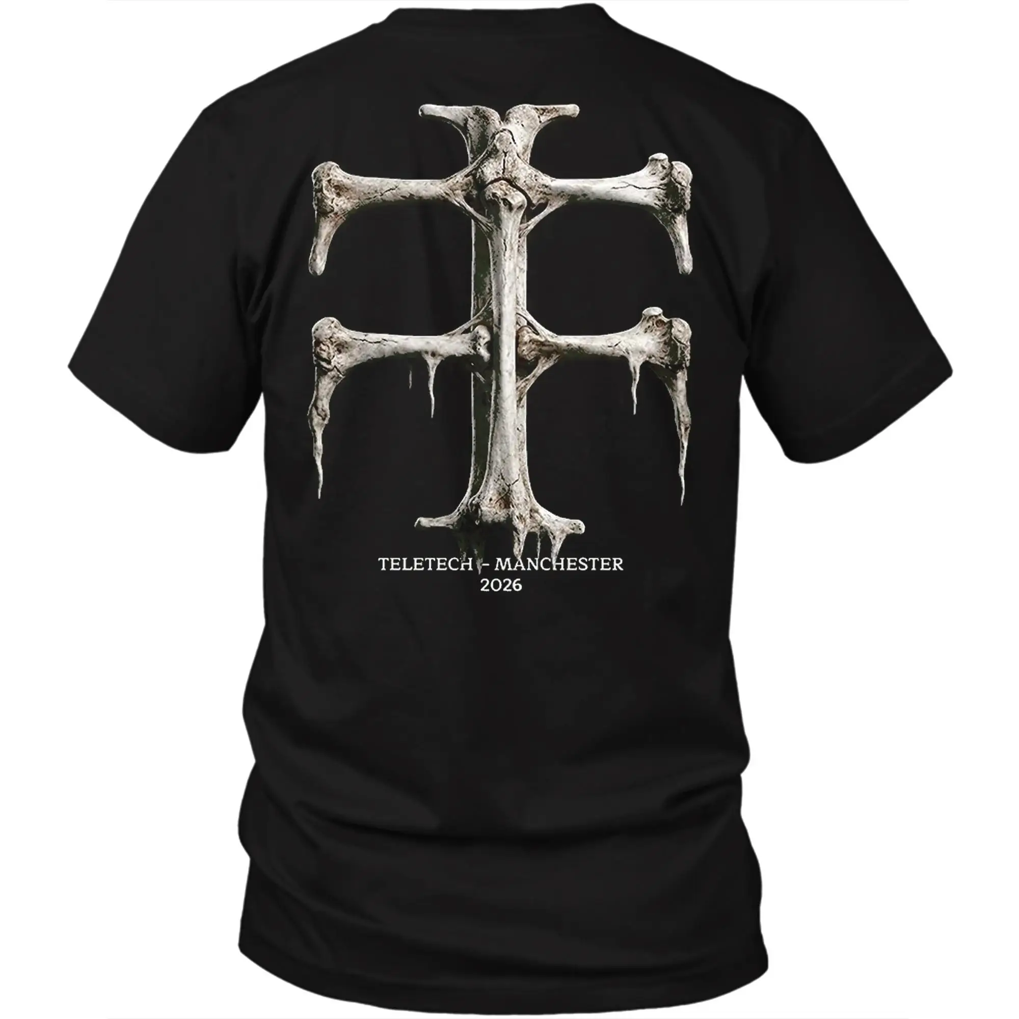 Teletech Manchester 2026 Back Print Tshirt Techno Rave Electronic Music Oversized Unisex Short Sleeve Cotton Graphic Tee