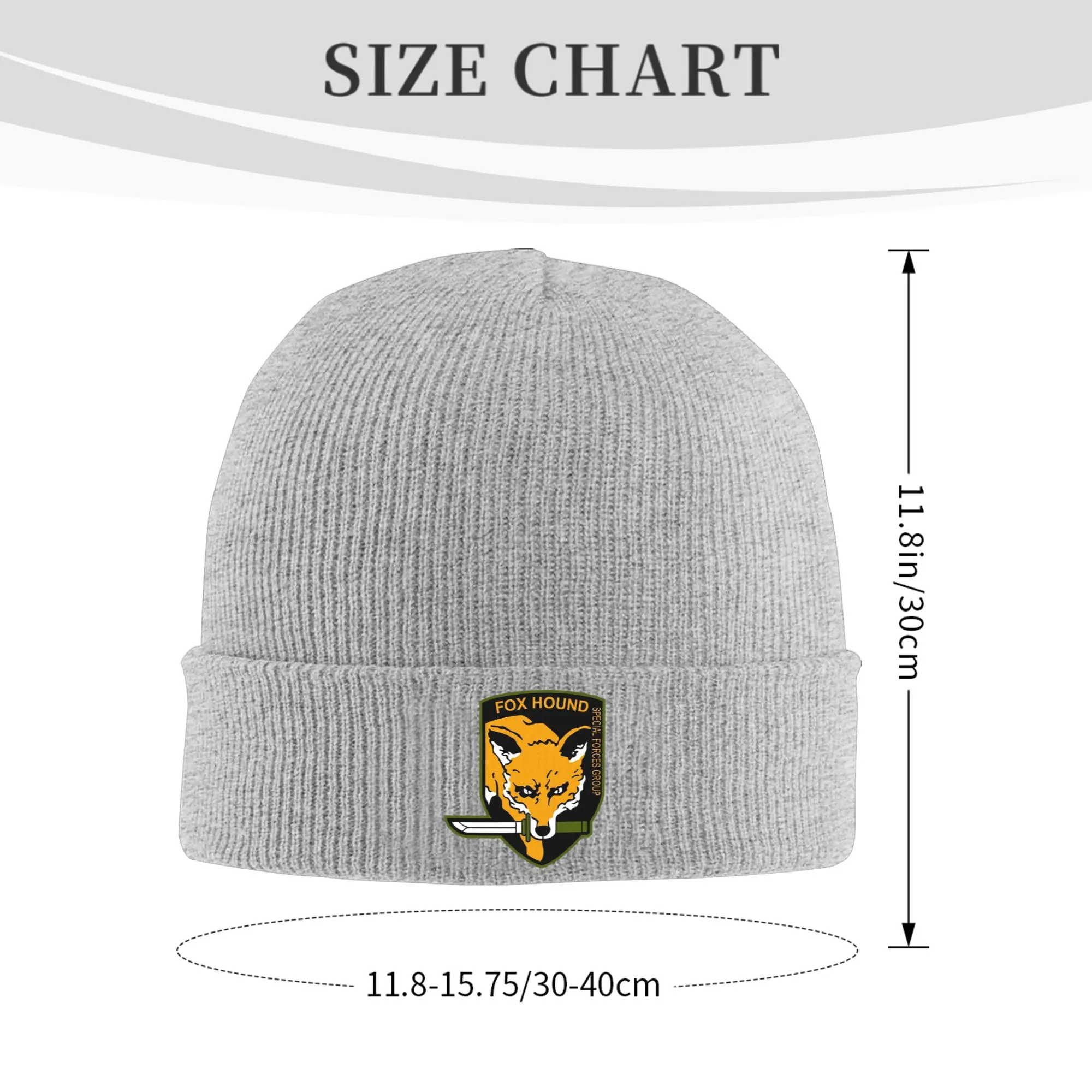 Metal Gear Solid fox hound special forces Winter Skullies Beanies Hat Warm Autumn Knitted Hats Bonnet Caps for Women Men