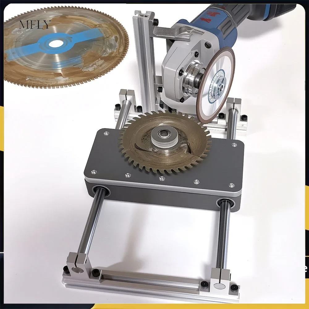 Fast Tooth Grinding, Woodworking Edge Sharpening Tool Saw Blade Sharpener, Multi-Function Angle Grinder Conversion Bracket
