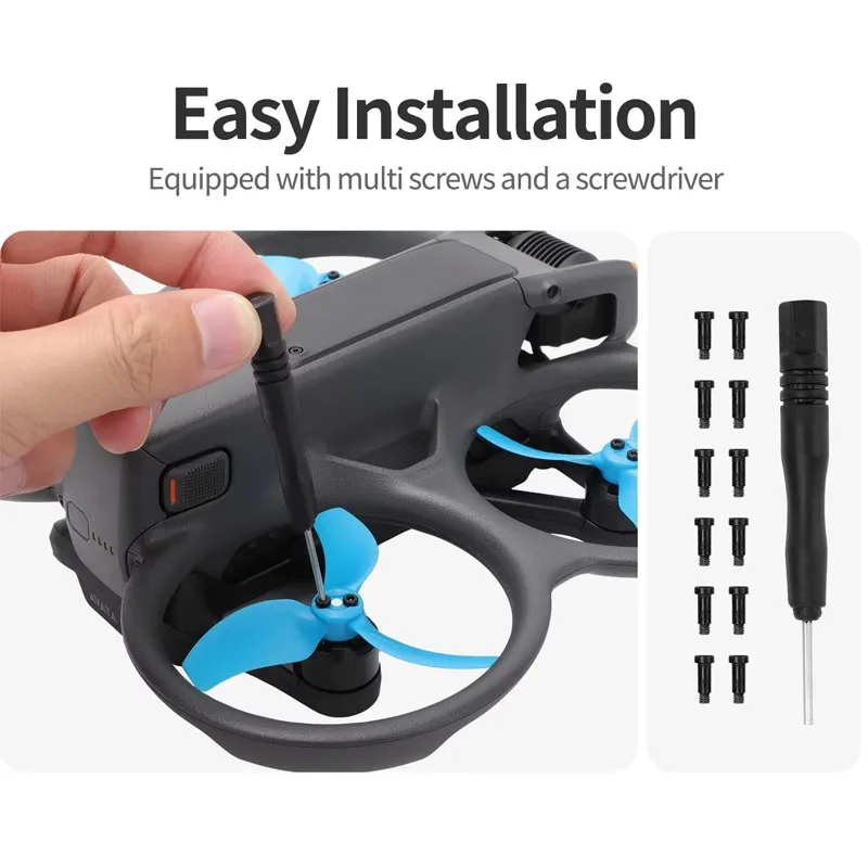 1/2 Pairs 3032S Color Propellers with Storage Box for DJI Avata 2 Drone Replacement Blades Lightweight Wing Propeller Accessory