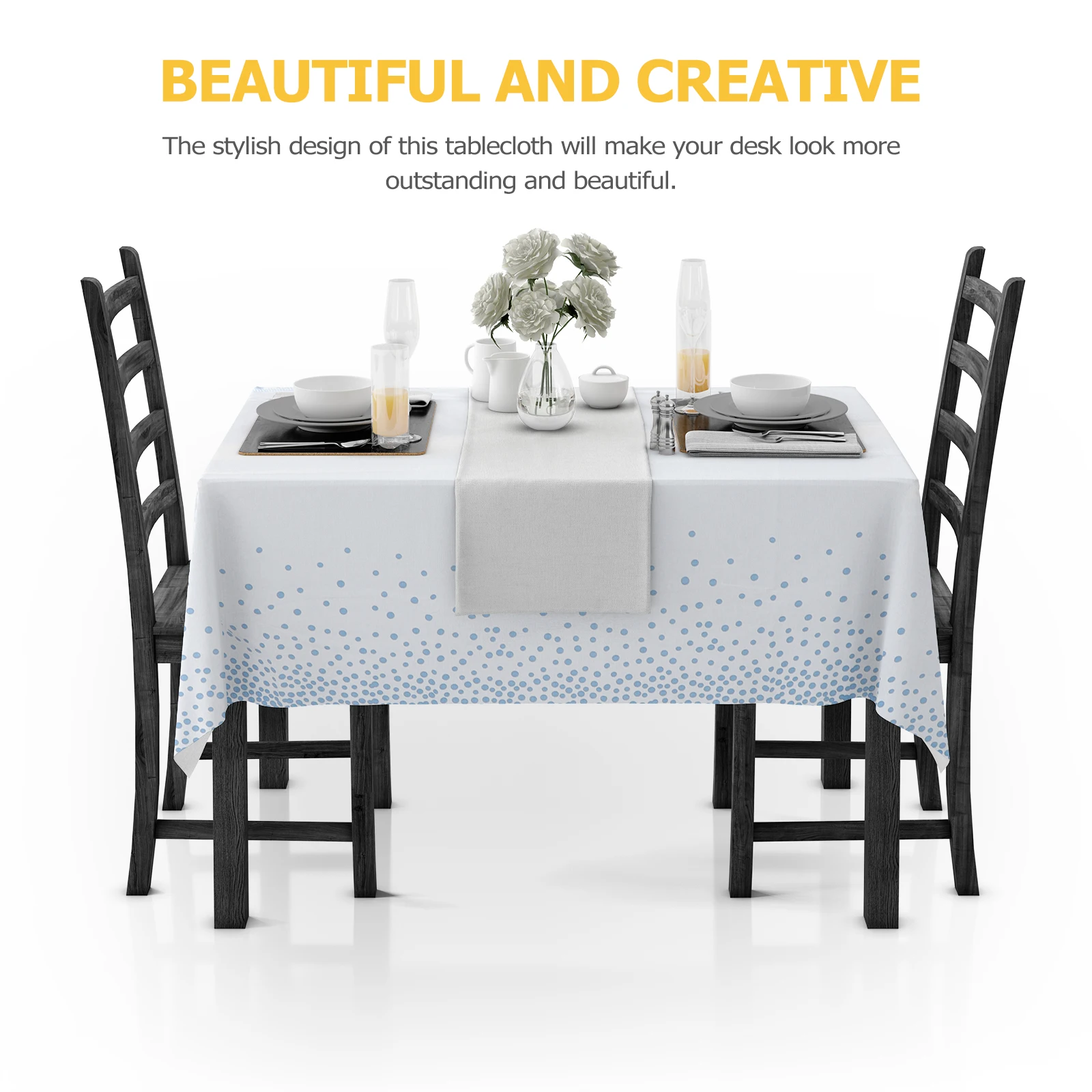 

2Pcs Plastic Silk Tablecloth Birthday Decor Runner Party Cover Festive Disposable TableDecorations Lightweight Foldable