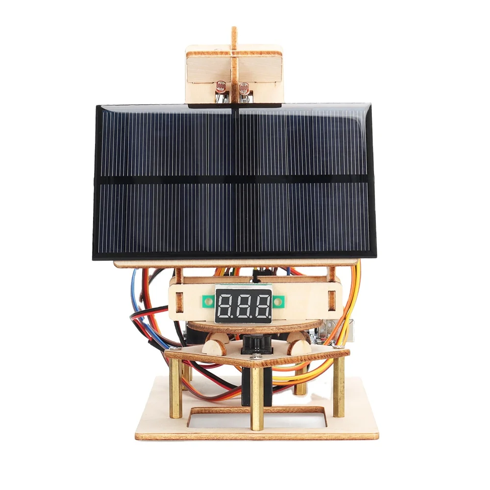 

Solar Tracking Maker Learning Kit made of wood material for DIY teaching, suitable education