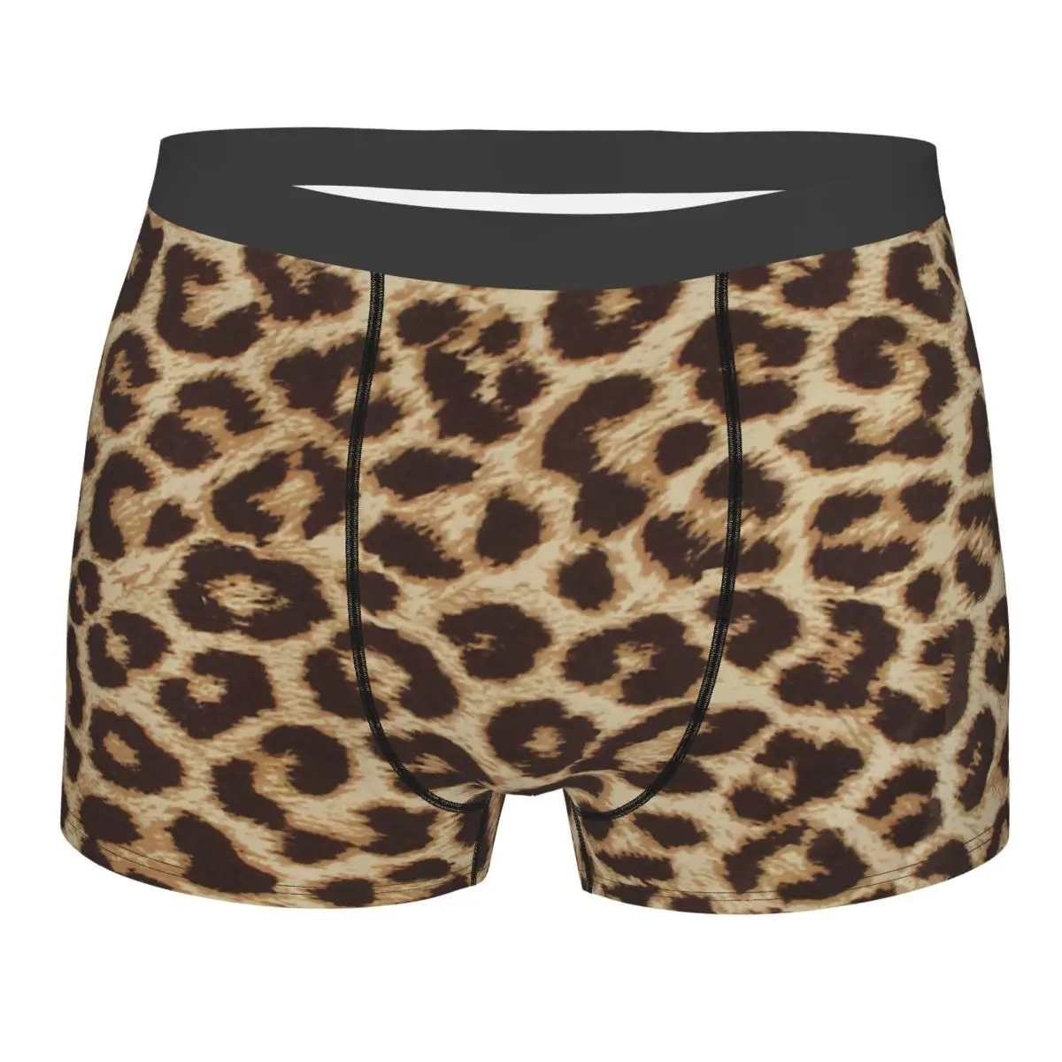 Custom Cool Leopard Cheetah Fur Hide Print Pattern Boxers Shorts Underpants Male Comfortable Briefs Underwear