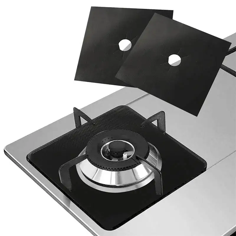 

4Pcs Gas Stove Protectors Reusable Burner Covers Kitchen Gas Stove Mats Stovetop Cleaning Pad Liner Covers Kitchen Accessories