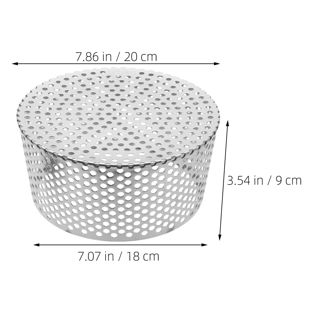 Copertura di drenaggio in acciaio inossidabile per protezione della grondaia del tetto esterno Filtro di scarico a pavimento Prevenzione dei detriti Sfiato a cupola
