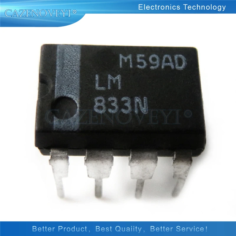 10pcs/lot LM833N LM833 DIP-8 In Stock