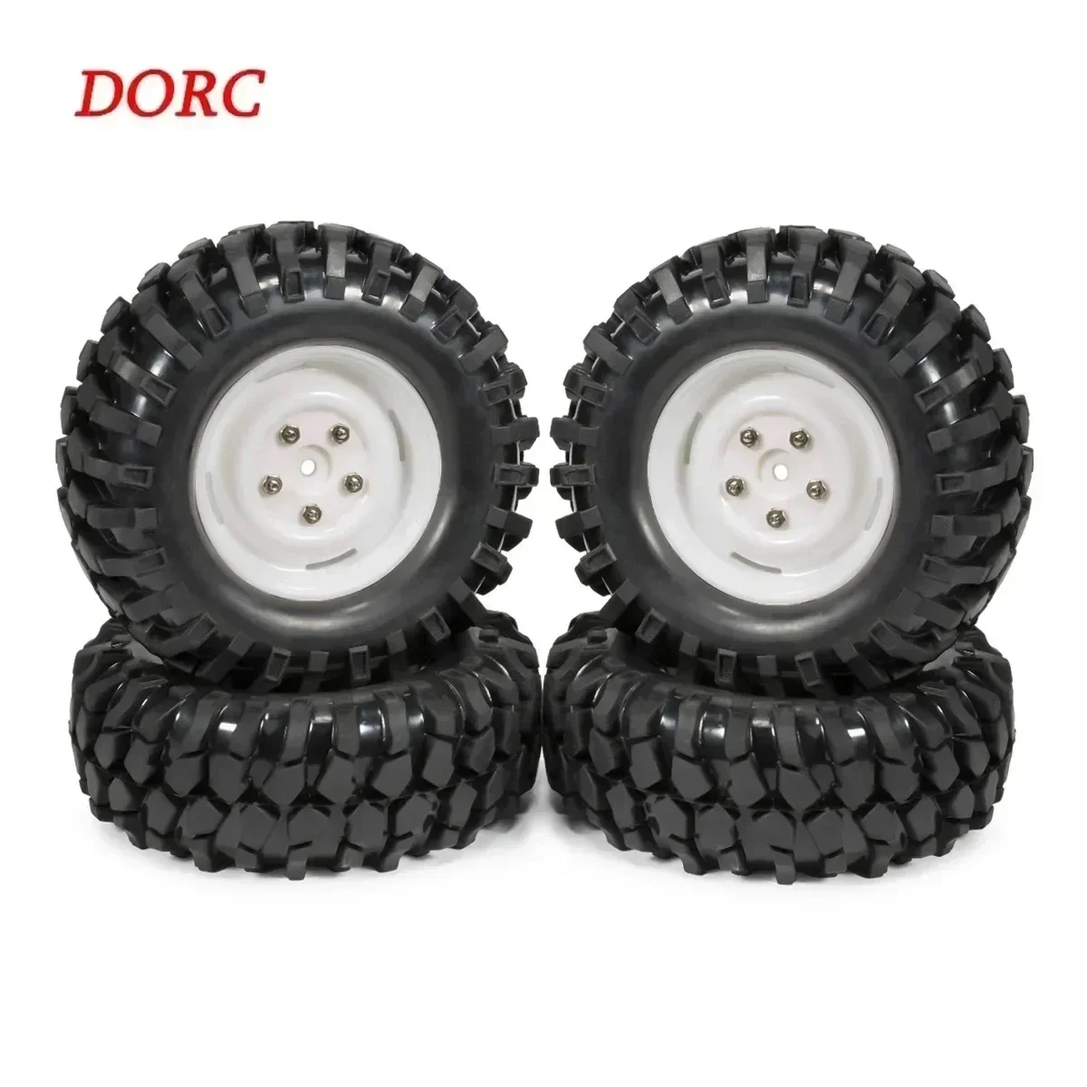 1.9 Inch Plastic Wheel Rims 96mm Rubber Tires for 1/10 RC Car Crawler EX86010 136100 V3 TF2 D90 HB R1001 ZP1005 104311 CC01 LC70