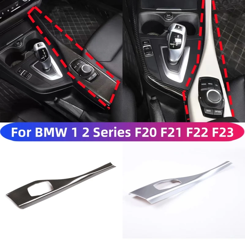 

For BMW 1 Series F20 F21 116i 118i 2 Series F22 F23 ABS Carbon Fiber Multimedia Panel Decoration Stickers Car Accessories 12-18