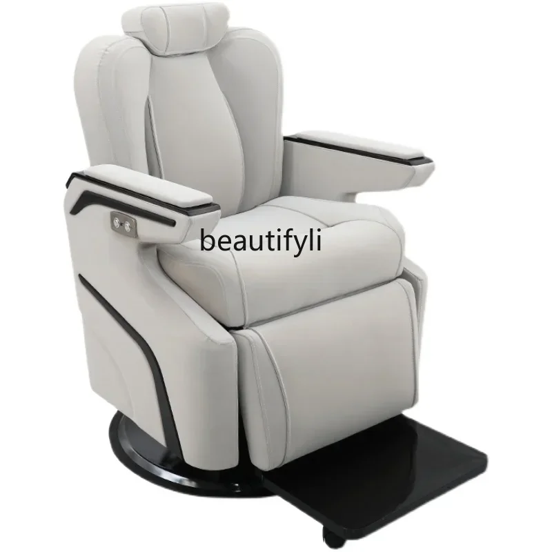 Electric Hair Care Chair Hair Salon Lift down Haircut Big Chassis Hairdressing Physiotherapy Chair