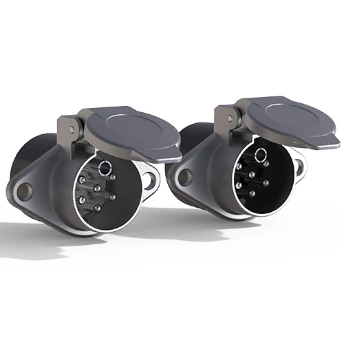 Custom Detachable 7 Pin Trailer Connector Male to Female High Power Connector 24v Metal Plug Socket Truck Connector