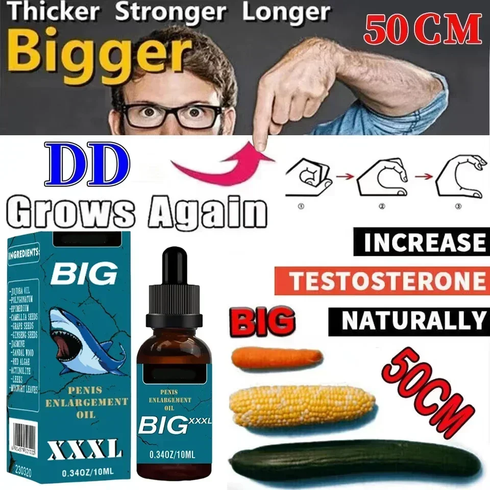 Aceite para agrandar el crecimiento del pene, masaje, Miembro grande para hombres, productos para mejorar la erección del pene, aceites para agrandar el cuidado XXXL