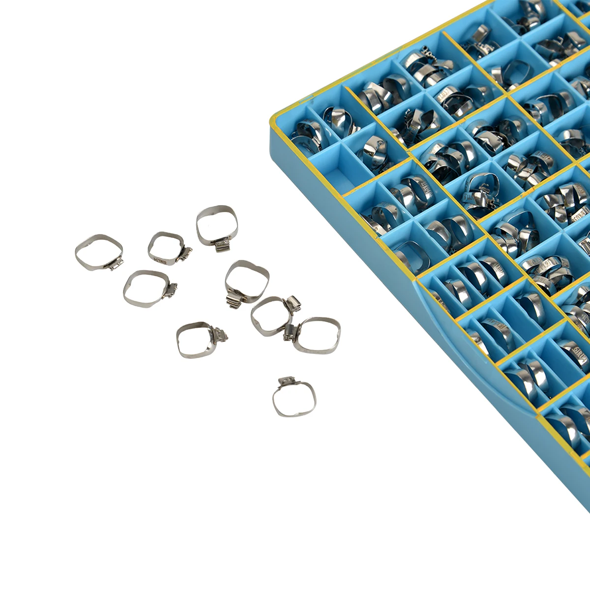 85 Sets AZDENT Dental Orthodontische Bukkalröhren-Bänder 1. Molaren Zähne Roth 0.022 # 28-44 Dreifachrohre U/3 L/2 Konvertierbar für die Zahnmedizin – Detail 6