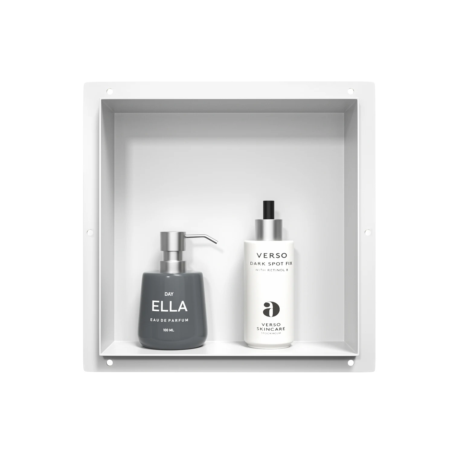 

Modern Design 12x12 Square Matte White SUS 304 Shower Wall Niche Stainless Steel for Bathroom