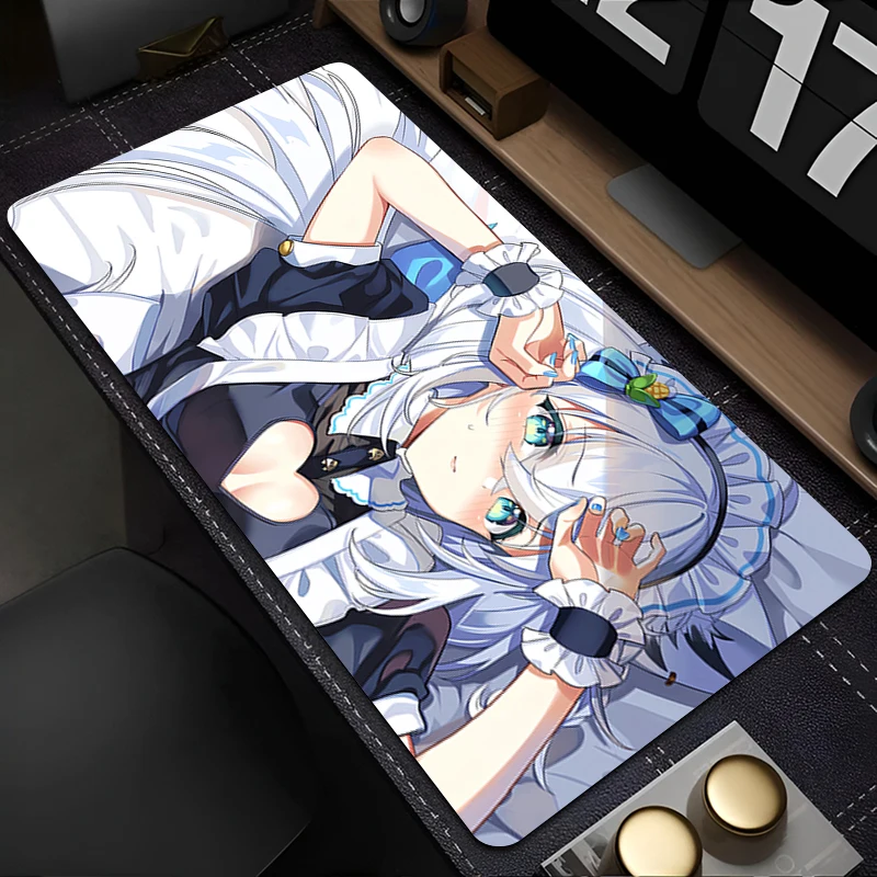 

Mousepad Gaming Mouse Pad PC Accessories Non-slip HD Keyboard Pad Large Hololive Shirakami Fubuki Desk Mat Rubber Extended Pad