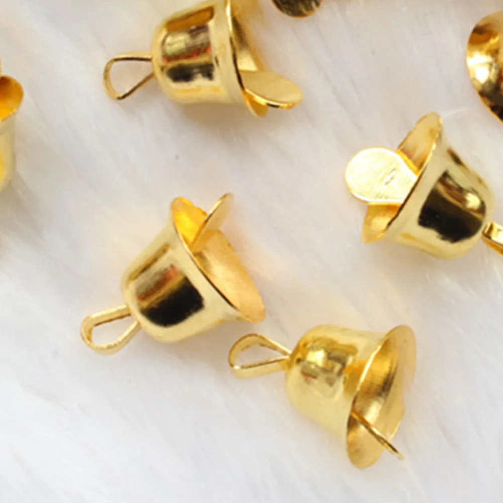 

80Pcs Golden Mini Bells Creative Christmas Decorations Hanging Pendants for Home Office School Festival Party DIY Gifts
