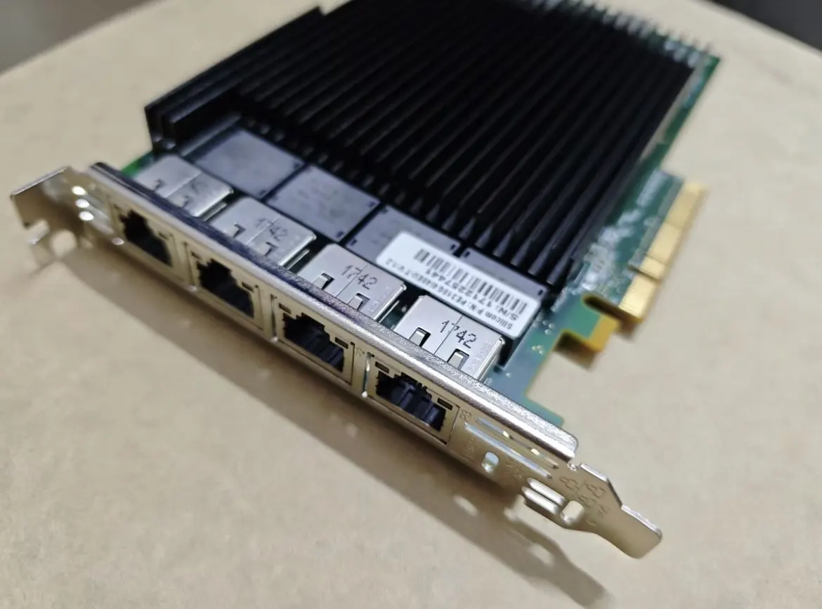 Quad Port 10Gbps PCIe RJ45 Ethernet Network Adapter 10GBase-T NIC For Server