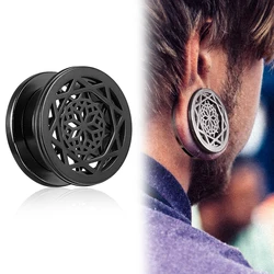 Giga 2Pcs 316L Surgical Stainless Steel Ear Plugs Tunnels Piercing Gauges for Ears, Cool Ear Expanders Earrings Body Jewelry