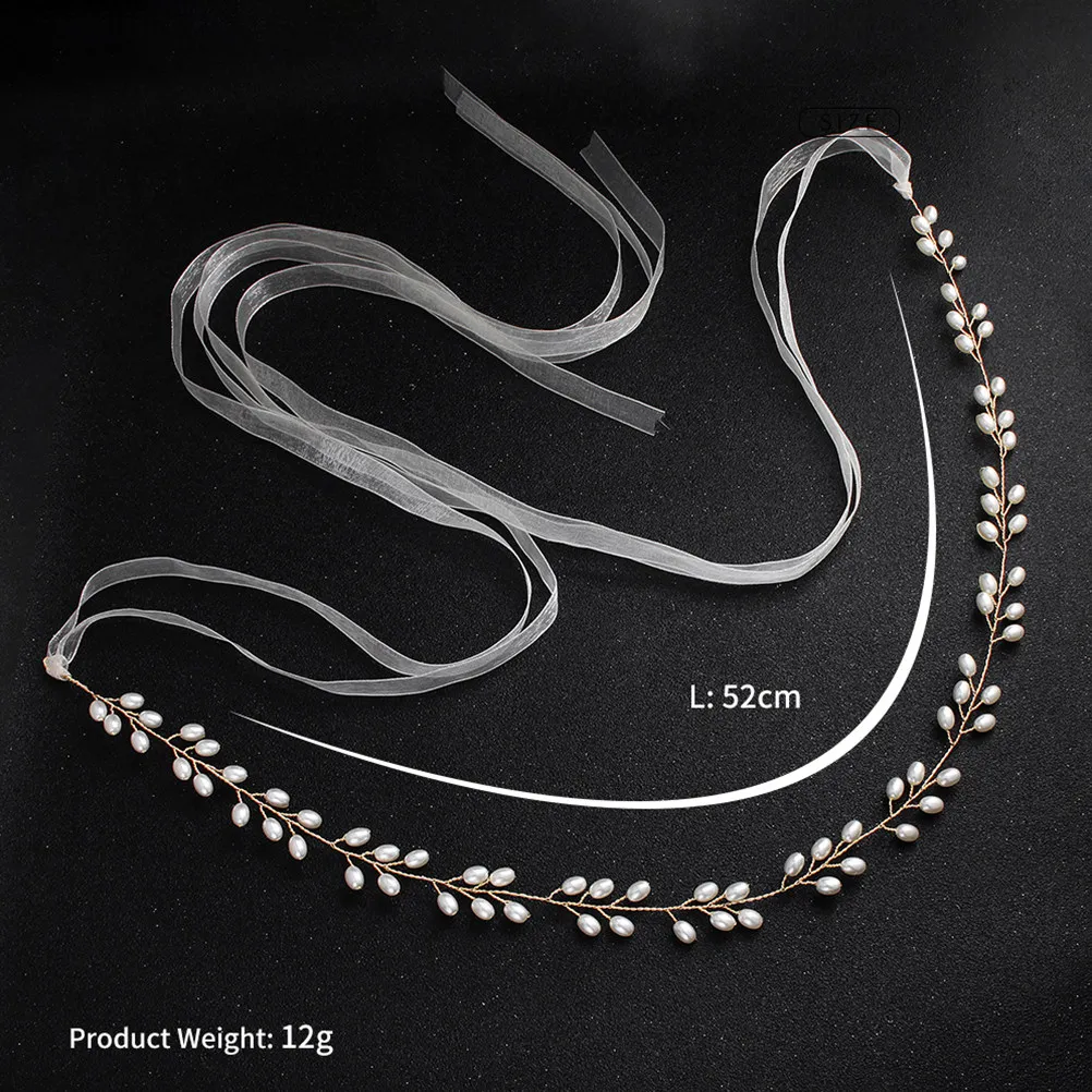 Cinturón de novia con perlas, elegante accesorio para vestido de novia, fajín para la cintura, cinta decorativa práctica, ideal para fotos y recuerdos.