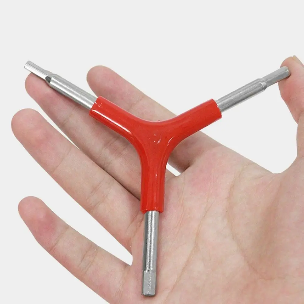 Portable 3 Way Hex Wrench 4/5/6mm Steel Bicycle Repair Wrench Wear-resistant Repair Tool Y-Shaped Wrench For Outdoor