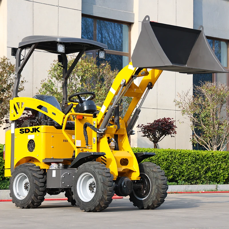 SDJK multifunctional Compact Wheel Loader Four Wheel Drive All Terrain Transport Loader Customizable CE/EPA Mini Loader