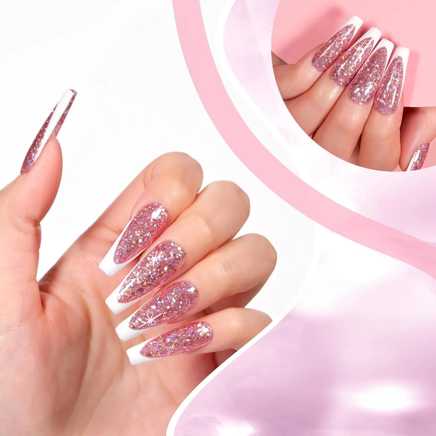 15ml Holographic Pink Chunky G - Nail Art Rainbow 评论和价格