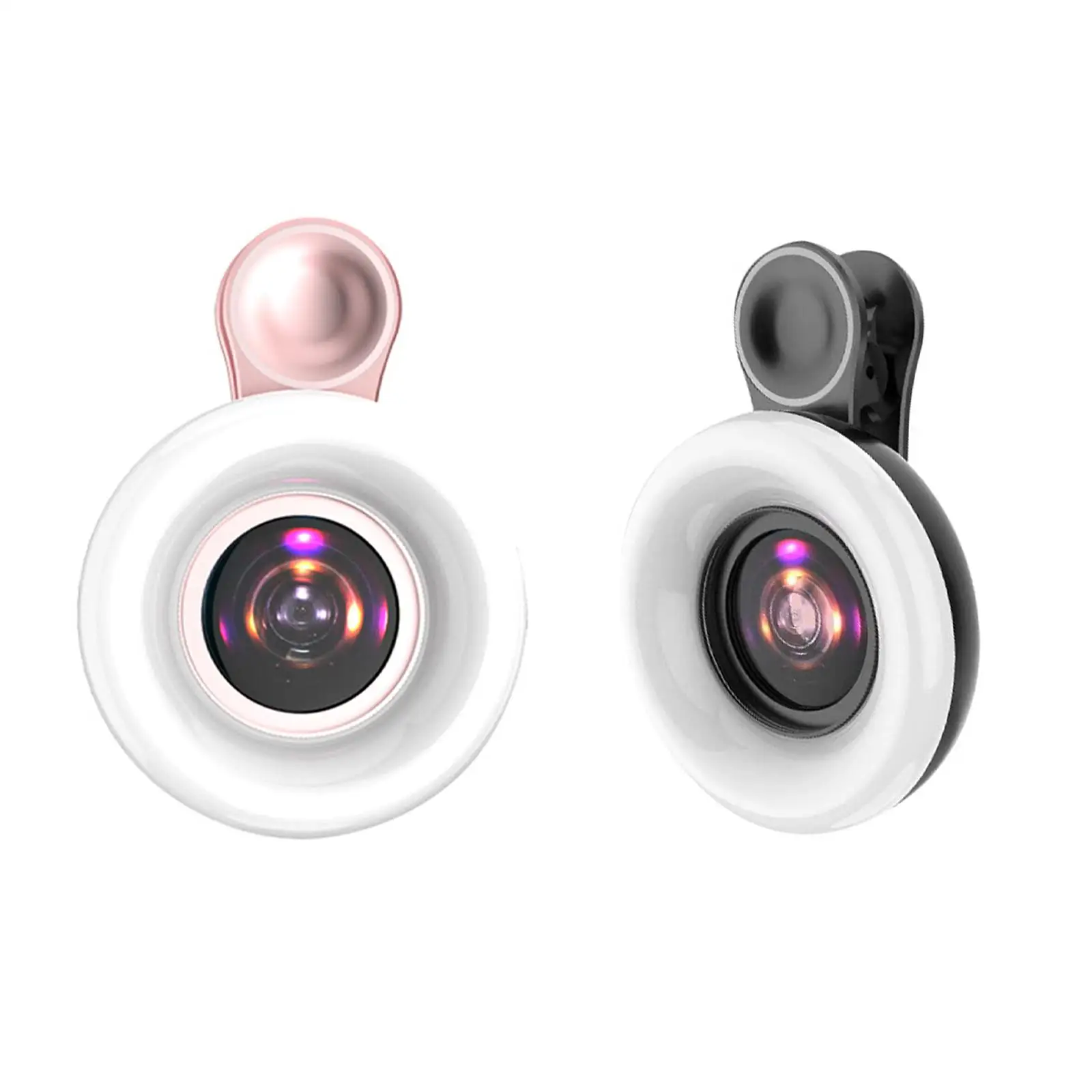 Mobile Phone Fill Light, 15x Lens Lighting Dimming Clip Light Small Light for Photography