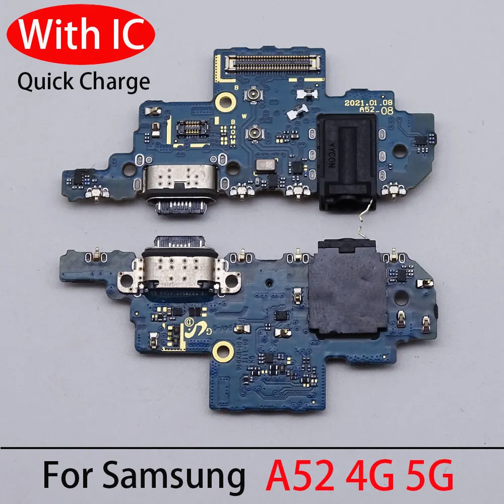 Top Quality For Samsung Galaxy A52 4G A525F 5G A526B USB Charging Port Dock Board Connector Flex Cable