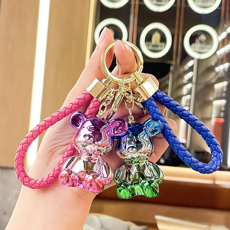 

miniso New two-color sitting bear keychain women's trendy, exquisite and cute accessory pendant