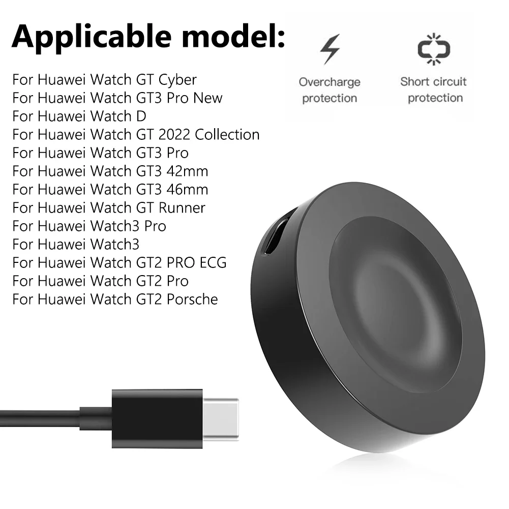 USB Charging Cable For Huawei Watch 3 4 5 GT Cyber Watch D GT4 SE GT3 Pro GT2 Pro/GT Runner Buds Smartwatch Dock Charger Adapter