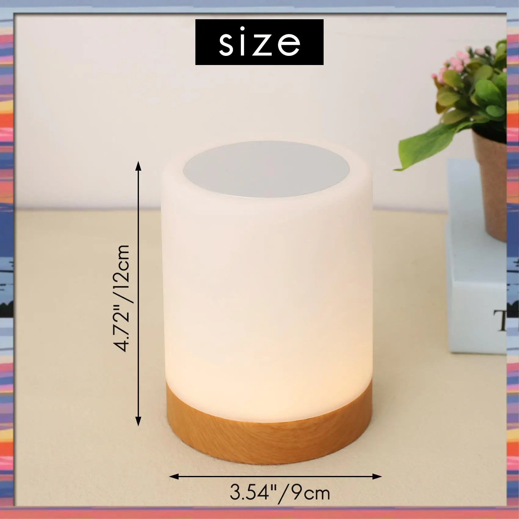 

AFBC Night Light, Touch Lamp For Bedrooms Living Room Portable Table Bedside Lamps With Rechargeable Internal Battery Dimmable 2